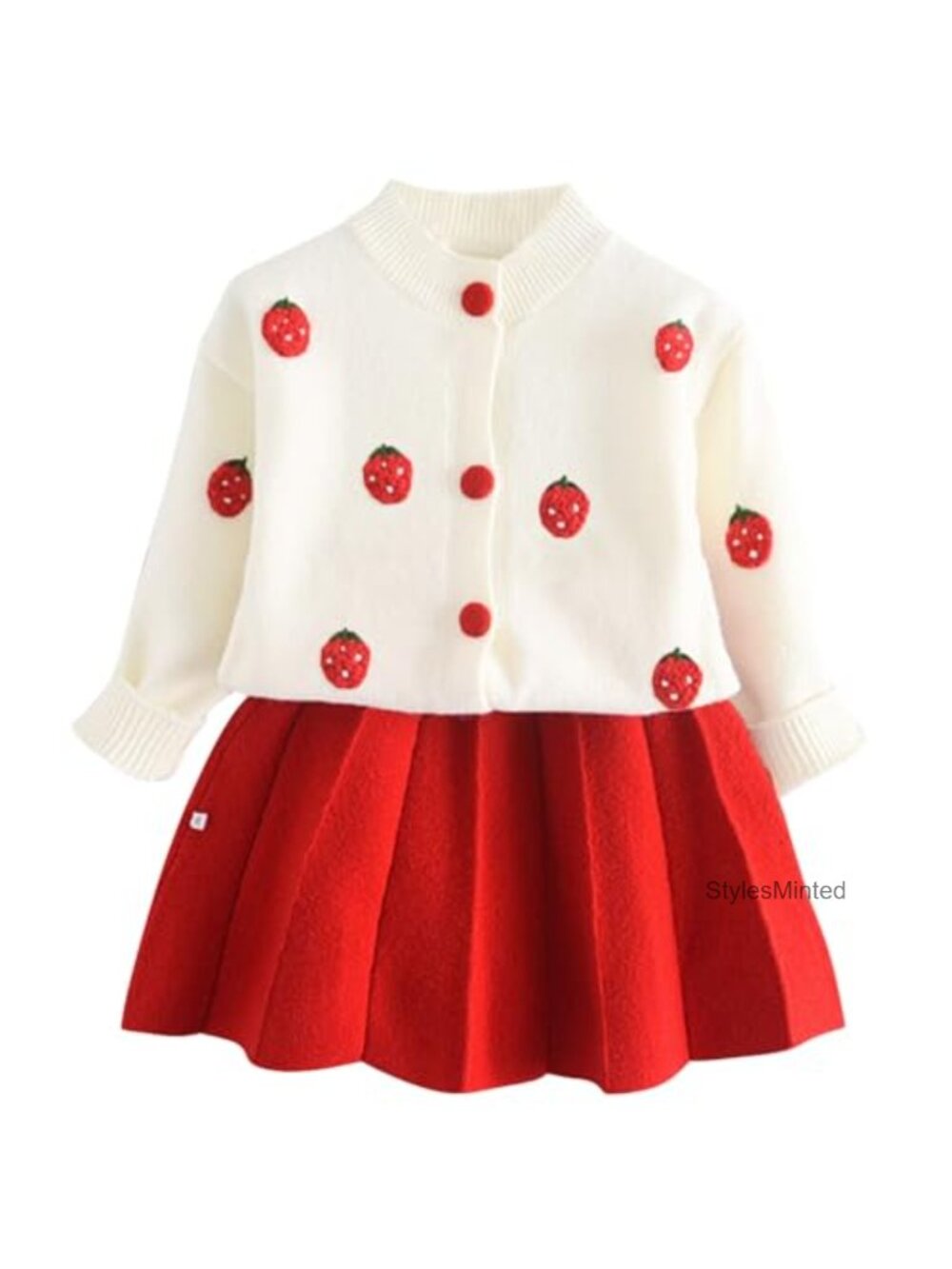 Toddler Girls Cotton Blend Sweater and Pleated Skirt Set Long Sleeve